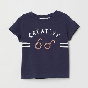 NEW! H&M Soft Cotton Printed Tee - 6-8Y